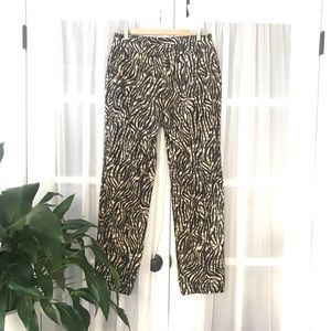 Basler Abstract Zebra Print Cotton Pants Sz EU 42